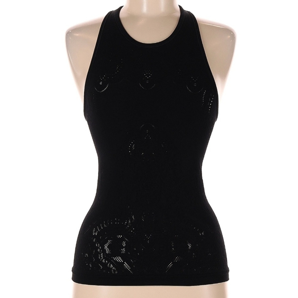 Lululemon Black Eyelet Tank Size 2